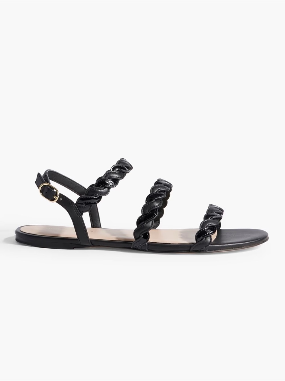 Stuart Weitzman Leather Sandals Black Flat strappy luxury size 10